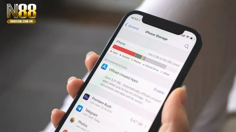 Tải app N88 kiểm tra bộ nhớ trong