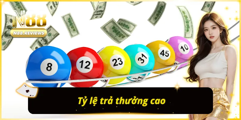 Tỷ lệ trả thưởng hấp dẫn với Xổ Số N88